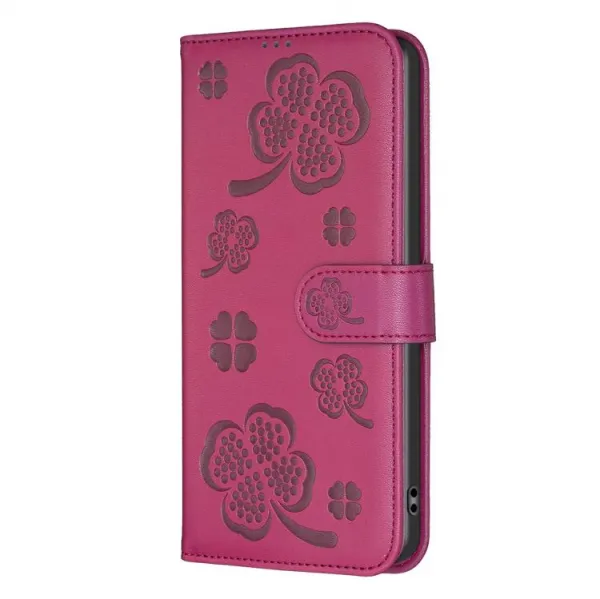 ART CLOVER Peňaženkový obal pre Xiaomi Redmi Note 14 bordový