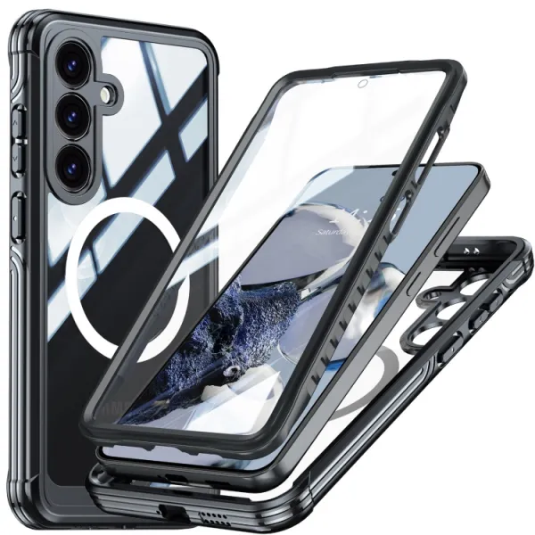 DUAL MAGSAFE Obojstranný ochranný kryt pre Samsung Galaxy S25+ 5G čierny
