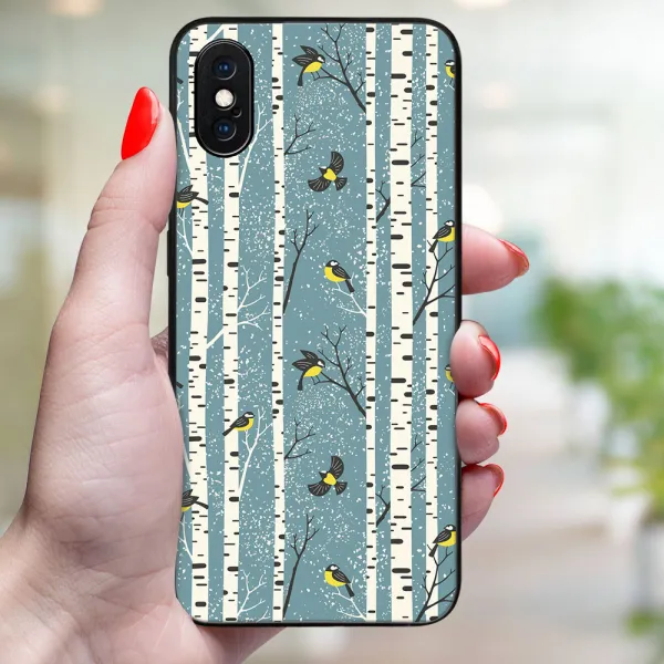 MY ART Kryt s vianočným dizajnom Apple iPhone X / XS BIRCH (072)