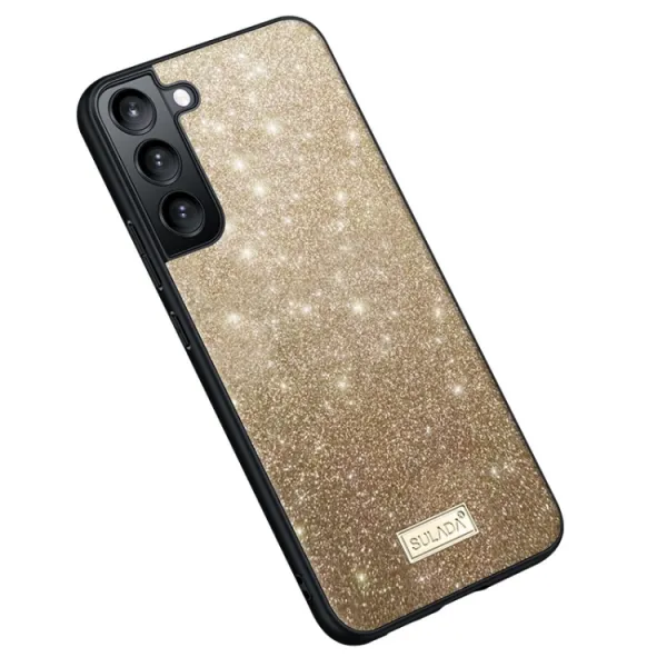 SULADA GLITTER Trblietavý ochranný kryt Samsung Galaxy S25 5G zlatý