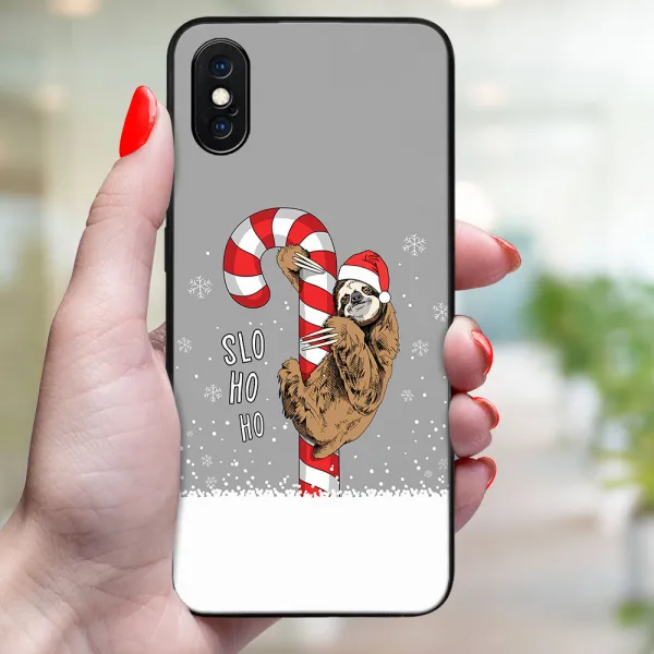 MY ART Kryt s vianočným dizajnom Apple iPhone X / XS CANDY (076)