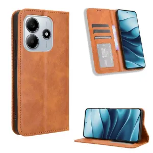 BUSINESS Peňaženkové puzdro pre Xiaomi Redmi Note 14 hnedé