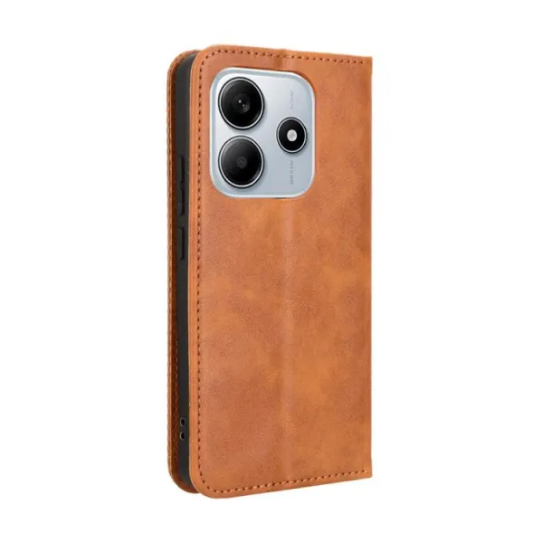 BUSINESS Peňaženkové puzdro pre Xiaomi Redmi Note 14 hnedé