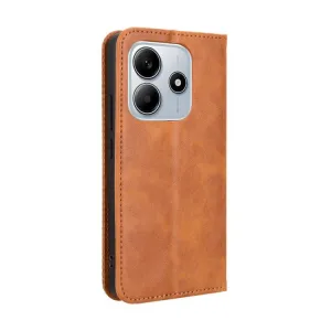 BUSINESS Peňaženkové puzdro pre Xiaomi Redmi Note 14 hnedé