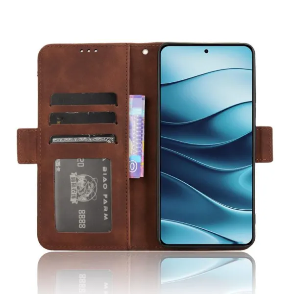 SLOT Peňaženkový obal pre Xiaomi Redmi Note 14 hnedý