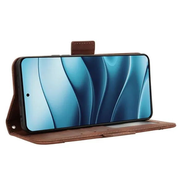 SLOT Peňaženkový obal pre Xiaomi Redmi Note 14 hnedý