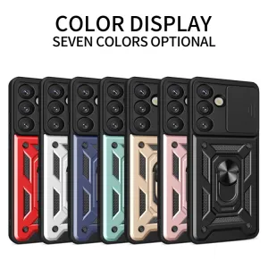 RING CAMERA Kryt s držiakom pre Samsung Galaxy S25 5G strieborný