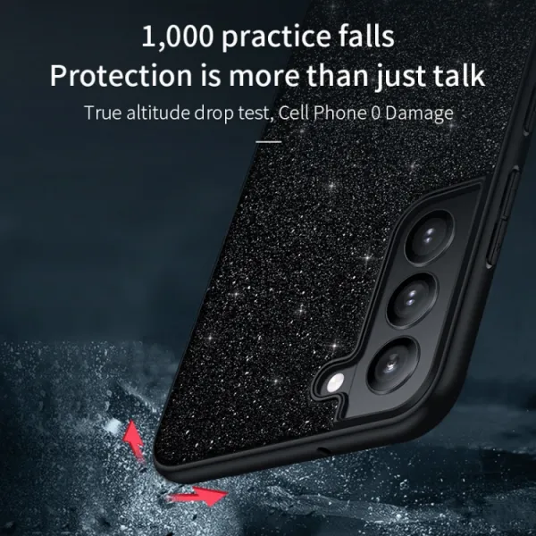 SULADA GLITTER Trblietavý ochranný kryt Samsung Galaxy S25 5G bronzový