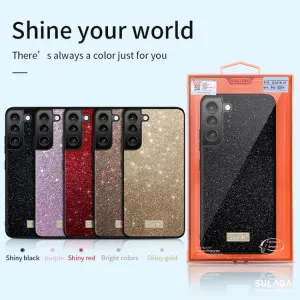 SULADA GLITTER Trblietavý ochranný kryt Samsung Galaxy S25 5G bronzový