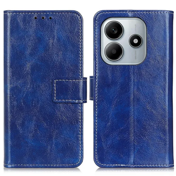 RETRO Peňaženkový obal Xiaomi Redmi Note 14 modrý