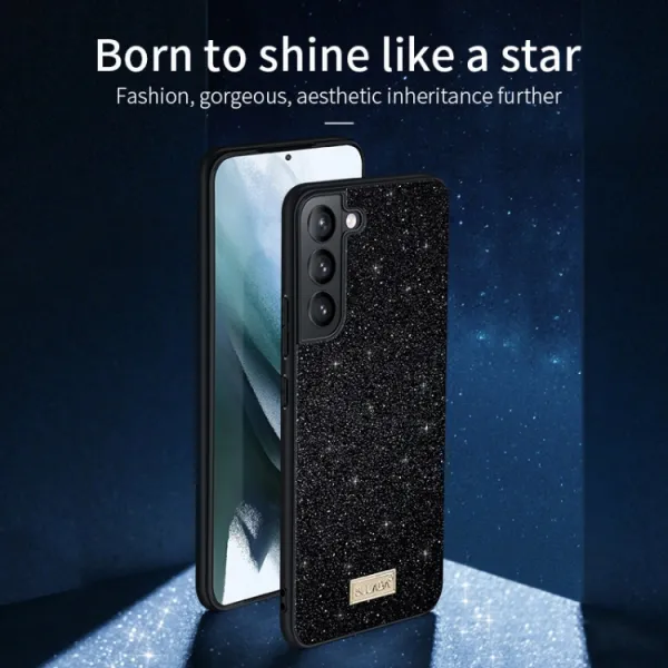 SULADA GLITTER Trblietavý ochranný kryt Samsung Galaxy S25 5G bronzový