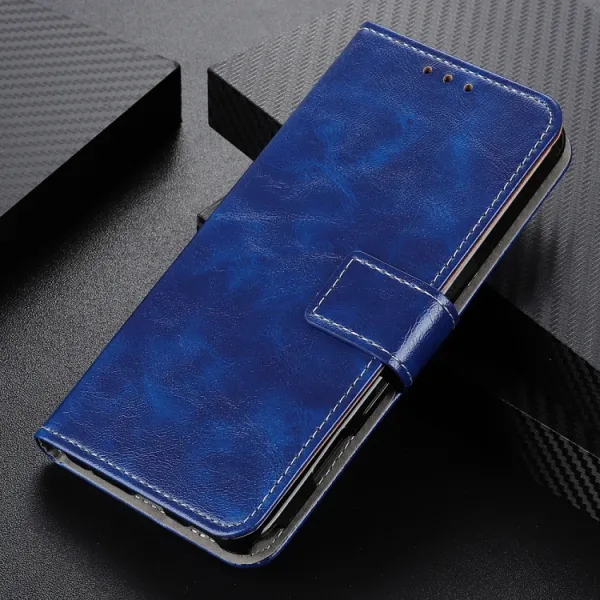 RETRO Peňaženkový obal Xiaomi Redmi Note 14 modrý