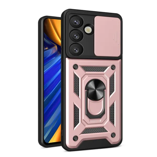 RING CAMERA Kryt s držiakom pre Samsung Galaxy S25 5G ružový
