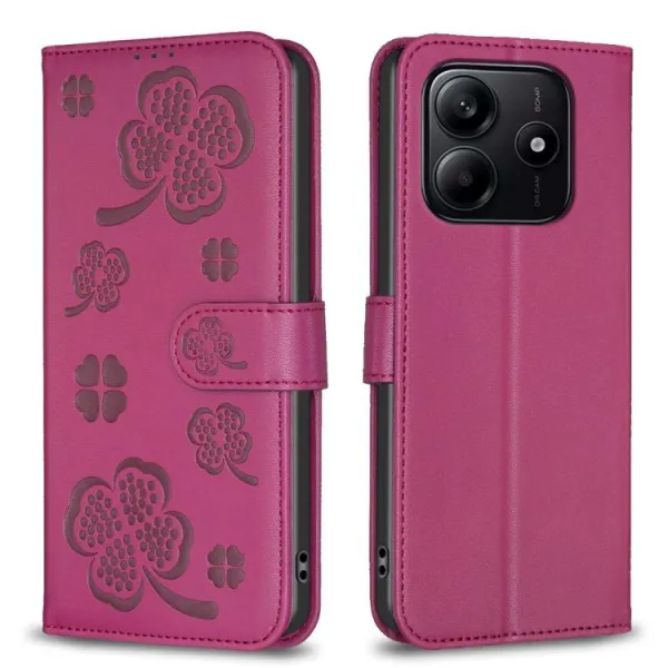 ART CLOVER Peňaženkový obal pre Xiaomi Redmi Note 14 bordový