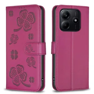 ART CLOVER Peňaženkový obal pre Xiaomi Redmi Note 14 bordový
