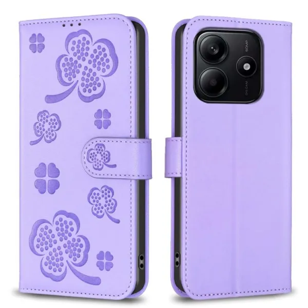 ART CLOVER Peňaženkový obal pre Xiaomi Redmi Note 14 fialový