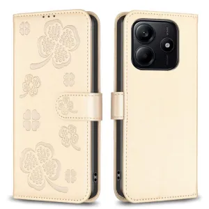 ART CLOVER Peňaženkový obal pre Xiaomi Redmi Note 14 zlatý