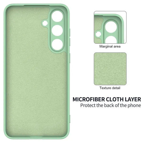RUBBER Ochranný obal pre Samsung Galaxy S25+ 5G zelený