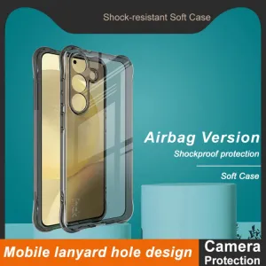 IMAK AIRBAG Extra odolný kryt Samsung Galaxy S25 5G čierny priehľadný