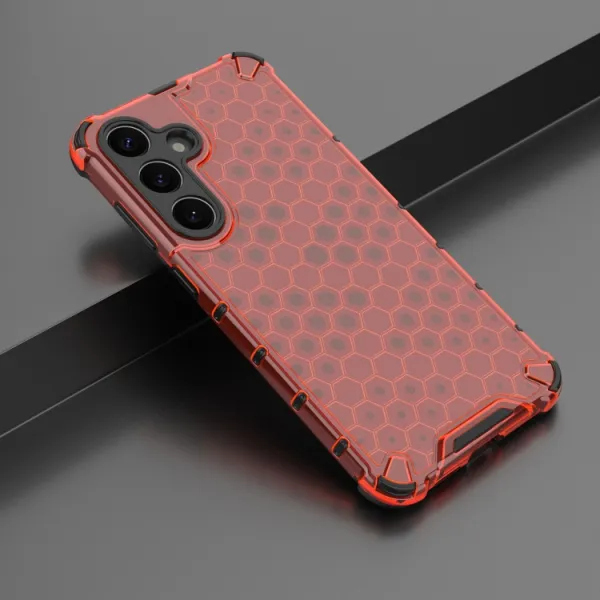 HONEYCOMB Ochranný kryt Samsung Galaxy S25 5G červený