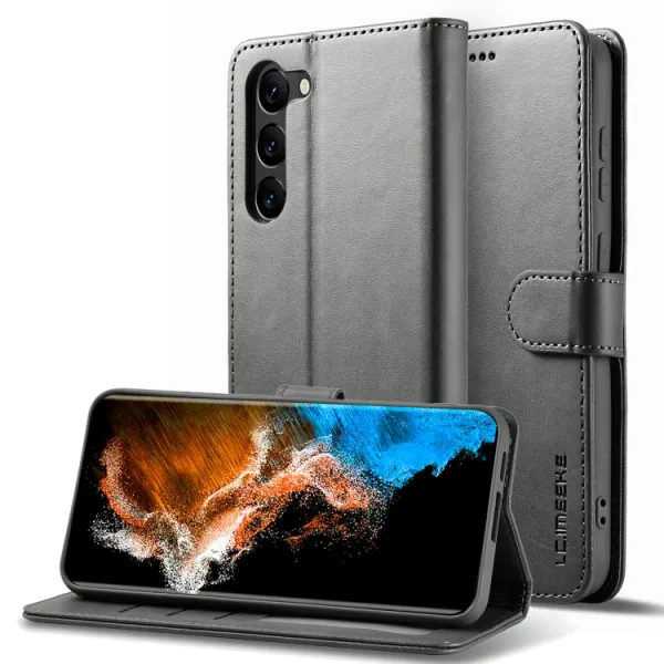 IMEEKE Peňaženkový obal pre Samsung Galaxy S25 5G čierny