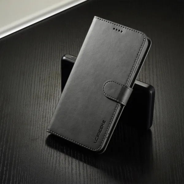 IMEEKE Peňaženkový obal pre Samsung Galaxy S25 5G čierny