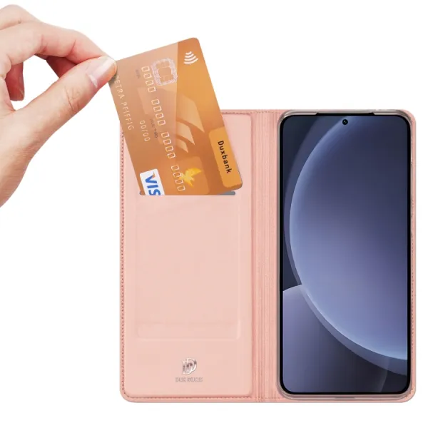 DUX Zaklápacie puzdro pre Samsung Galaxy S25 5G ružové