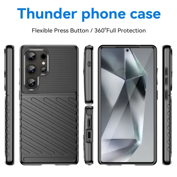 THUNDER Ochranný obal Samsung Galaxy S25 Ultra 5G čierny