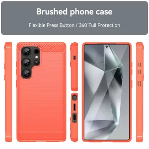 FLEXI TPU Ochranný kryt Samsung Galaxy S25 Ultra 5G červený