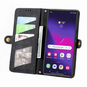 GEOM Peňaženkové puzdro pre Samsung Galaxy S25 Ultra 5G čierne