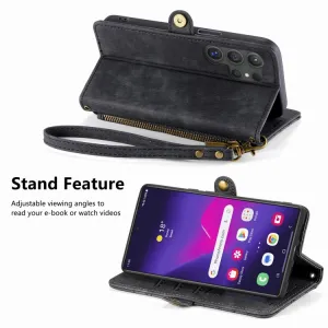 GEOM Peňaženkové puzdro pre Samsung Galaxy S25 Ultra 5G čierne