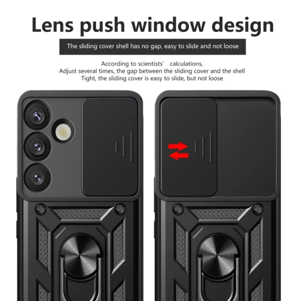 RING CAMERA Kryt s držiakom pre Samsung Galaxy S25+ 5G modrý