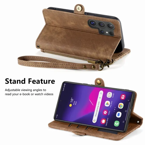 GEOM Peňaženkové puzdro pre Samsung Galaxy A36 hnedý
