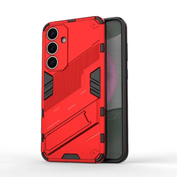 BIB Ochranný obal so stojanom pre Samsung Galaxy S25+ 5G červený