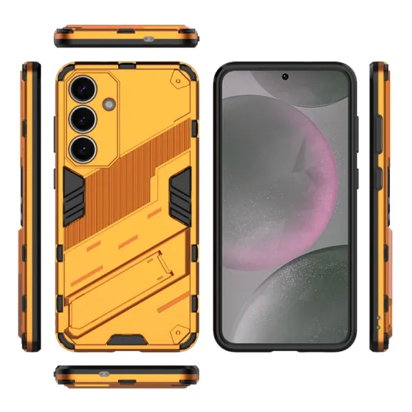 BIB Ochranný obal so stojanom pre Samsung Galaxy S25+ 5G oranžový