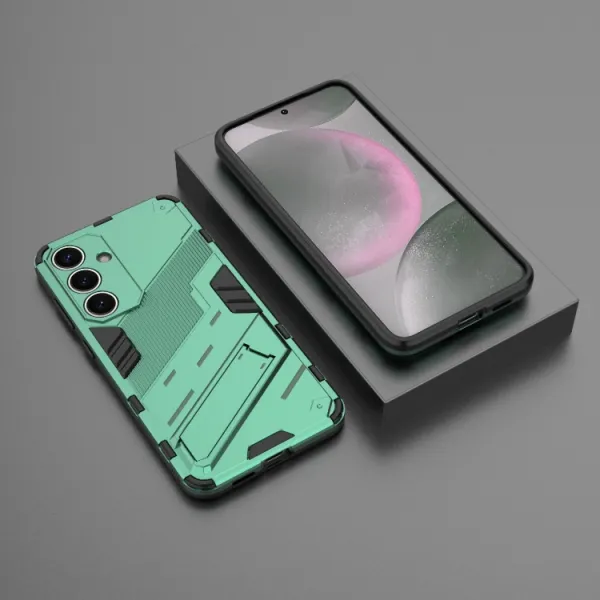 BIB Ochranný obal so stojanom pre Samsung Galaxy S25+ 5G zelený