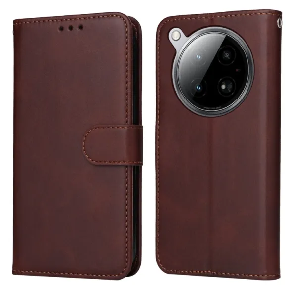 SMOOTH Peňaženkové puzdro pre Infinix Zero 40 5G tmavohnedé