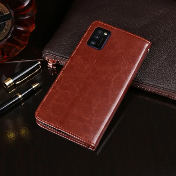 IDEWEI Peňaženkový kryt Samsung Galaxy A41 biely
