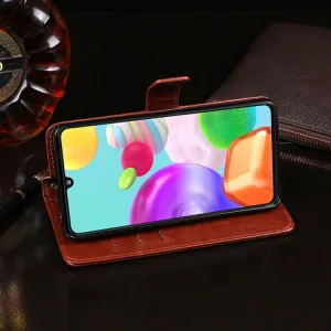 IDEWEI Peňaženkový kryt Samsung Galaxy A41 biely