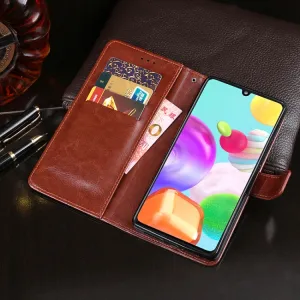 IDEWEI Peňaženkový kryt Samsung Galaxy A41 biely