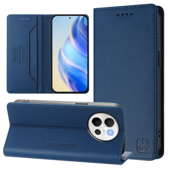 RINA Zaklápacie puzdro pre Vivo V40 Lite 5G tmavomodré