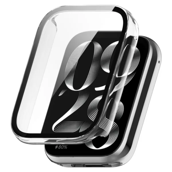 PC FULL COVER Plastový kryt so sklom pre Xiaomi Smart Band 9 Pro TRANSPARENT