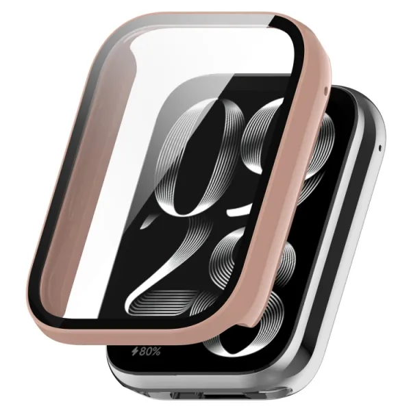 PC FULL COVER Plastový kryt so sklom pre Xiaomi Smart Band 9 Pro ružový