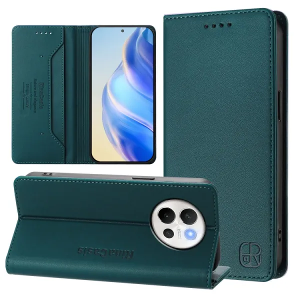 RINA Zaklápacie puzdro pre Vivo V40 Lite 5G tmavozelené