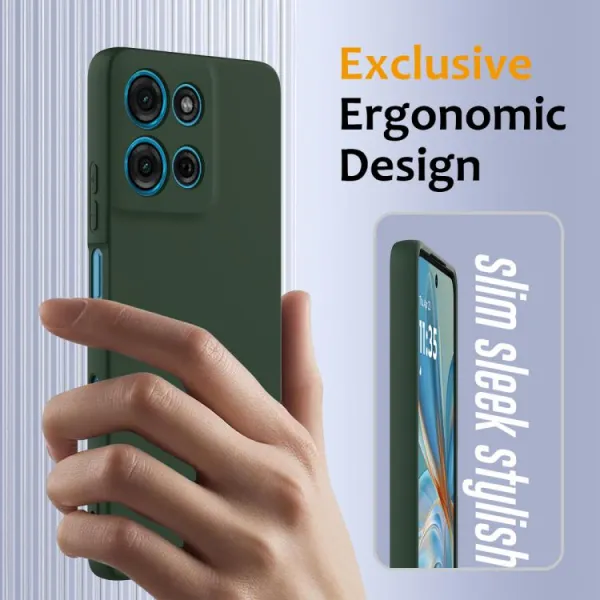RUBBER MAGSAFE Silikónový kryt pre Motorola Moto G75 5G tmavozelený