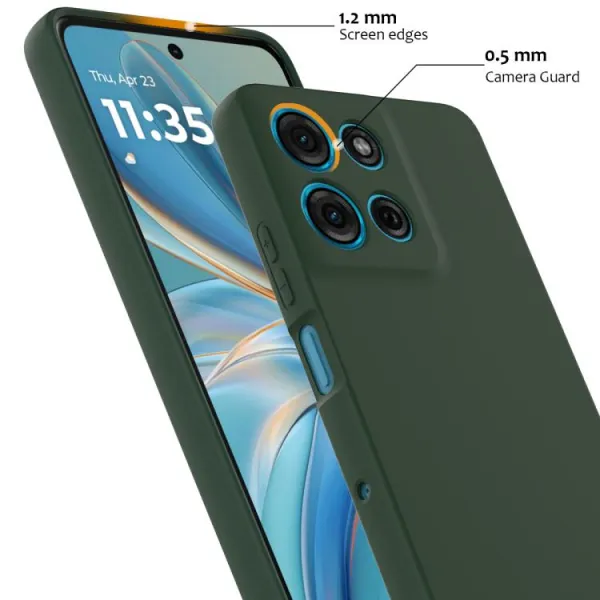 RUBBER MAGSAFE Silikónový kryt pre Motorola Moto G75 5G tmavozelený