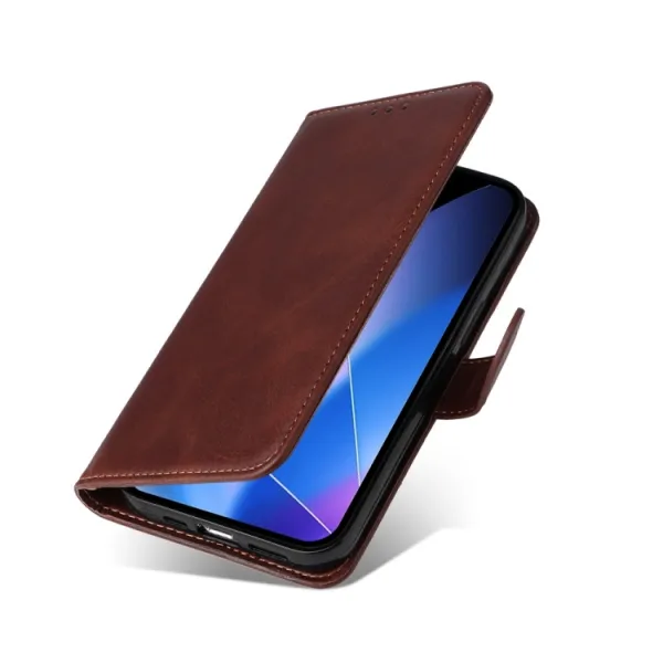 SMOOTH Peňaženkové puzdro pre Infinix Zero 40 5G tmavohnedé