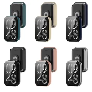 PC FULL COVER Plastový kryt so sklom pre Xiaomi Smart Band 9 Pro modrý