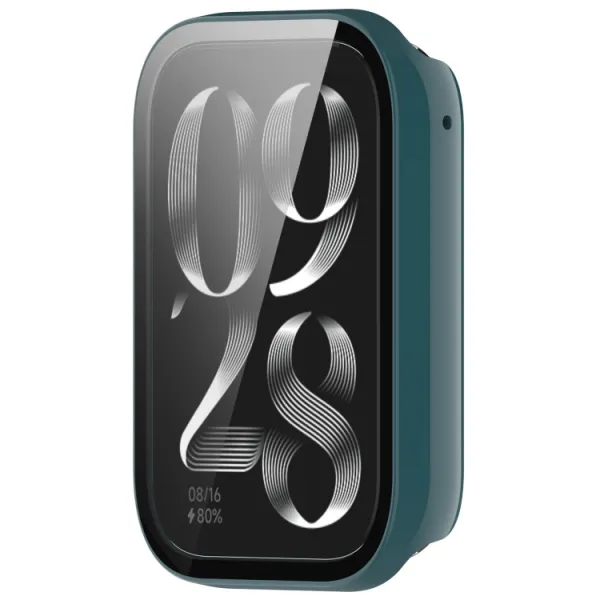 PC FULL COVER Plastový kryt so sklom pre Xiaomi Smart Band 9 Pro zelený