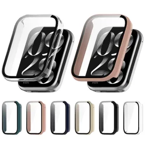 PC FULL COVER Plastový kryt so sklom pre Xiaomi Smart Band 9 Pro modrý